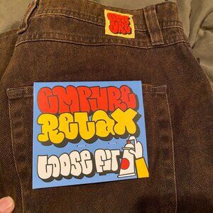 Zumiez Loose Fit Empyre Distressed Brown Jeans